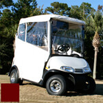 EZGO Workhorse - 3-Sided Burgundy Over-The-Top Soft Enclosure